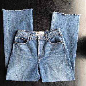 Reformation Wide Leg Crop Jeans